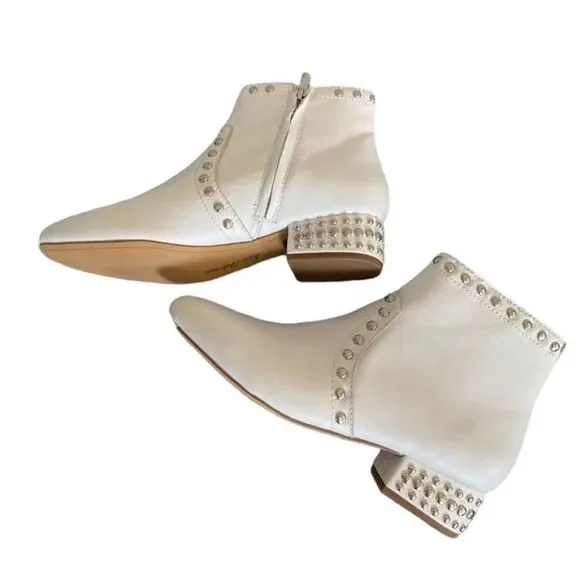 Sam Edelman White Boots “Studded” Lorin Boot 9.5 - Picture 1 of 7